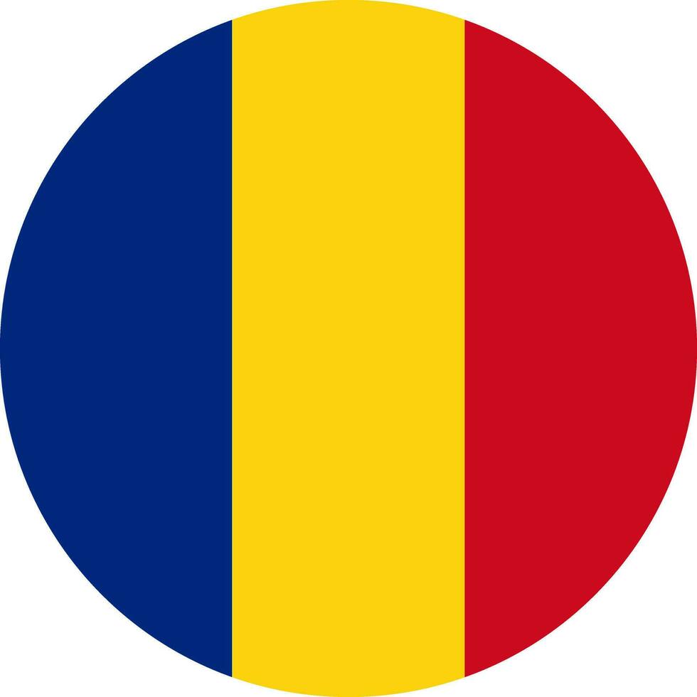round romanian flag of romania vector